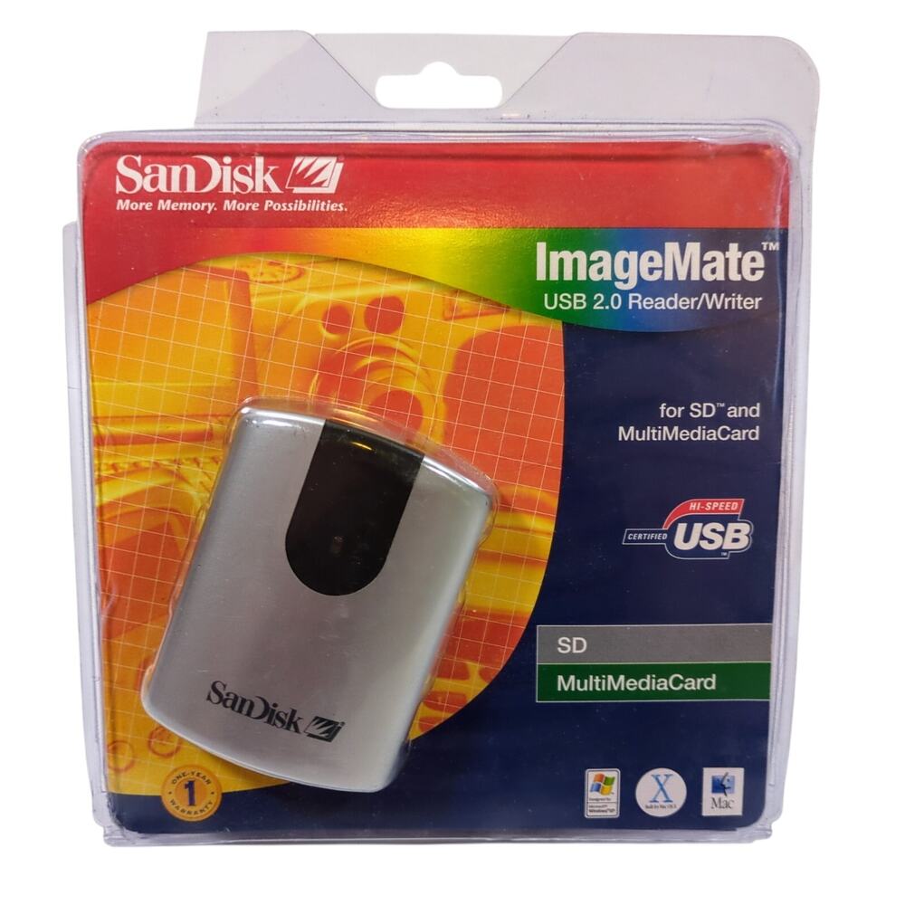 SanDisk ImageMate USB 2.0 SD MultiMediaCard Reader Writer 2003 New in Pkg